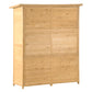 Outdoor 5.3ft Hx4.6ft L Wood Storage Shed Tool Organizer,Garden Shed, Storage Cabinet with Waterproof Asphalt Roof Natural