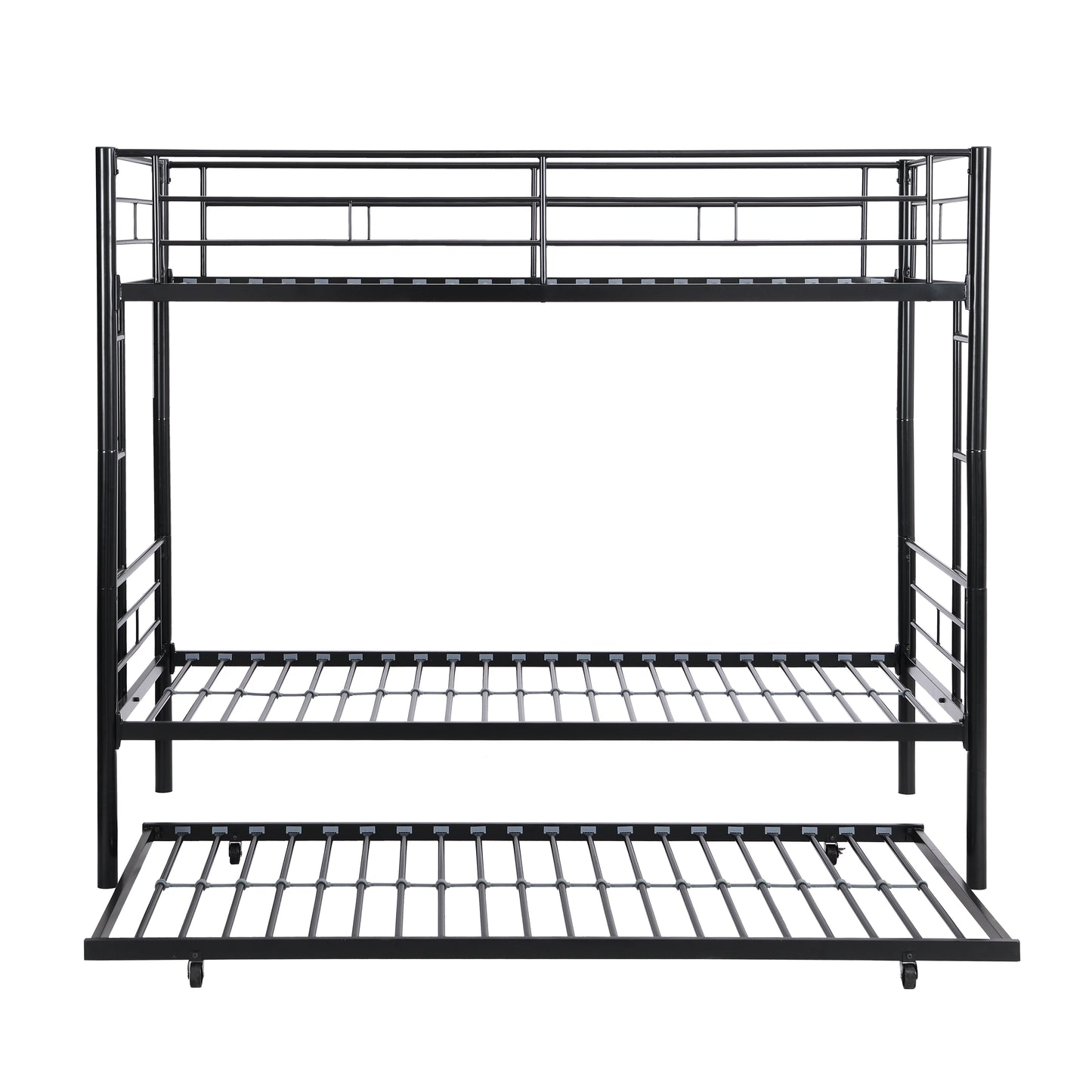 METAL Bunk Bed with trundle Black