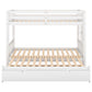 Twin over Pull-out Bunk Bed with Trundle  White