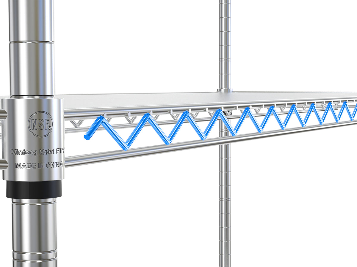 6-Tier Wire Shelving Unit, 6000 LBS Capacity, NSF-Approved Adjustable Metal Garage Storage Shelves with Wheels