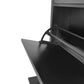 ONTREND with 2 flip drawers, top shoe cabinet with drawers, independent shoe rack with adjustable panel, for hallway use, black