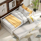 Daybed with Trundle Frame Set Twin Size White