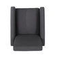 Smoke Fabric Push Back Chair, Elegant Design for Modern Home Décor