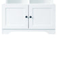 Bathroom storage cabinet, 4-door independent cabinet, adjustable shelf, open multi-layer shelf, white