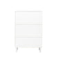 Shoe cabinet, independent flip bucket shoe cabinet with 3 flip drawers, modern shoe box (white)