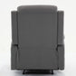 PU leather recliner massage chair with adjustable leg positions at the back, easy to reach side buttons - gray