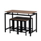 TREXM 5-piece compact bar table with table and stool - modern industrial design (dark brown)