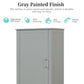 Tall Bathroom Storage Cabinet, Freestanding Storage Cabinet with Two Drawers and Adjustable Shelf, MDF Board , Grey