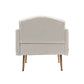 COOLMORE modern style armchair, plush decorative fabric armchair with golden metal legs (white teddy bear)