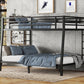 Metal Full XL Over Queen Bunk Bed for Teens and Adults, Space-Saving and Noise-Reduced Design