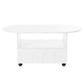 Two sets of ON-TRANS cream style TV stands and coffee tables, suitable for TVs under 80 inches, white