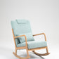 Rocking Chair Upholstered Fabric Rocking Armchair Indoor with High Backrest Glider Chairs and Lumbar Pillow for Living Room