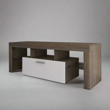 Modern Brown TV Stand with Bracket