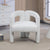 Teddy fabric modern design dining chair,open-Back ,modren kitchen armchair for Dinging Room(BEIGE)