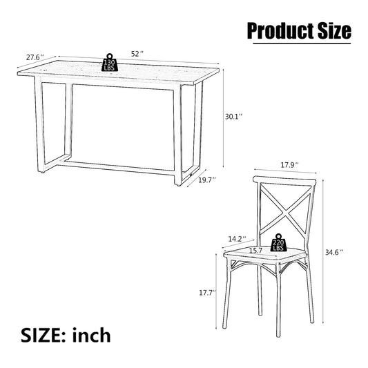 Juego de comedor de 7 piezas, perfecto para cocinas y desayunadores, diseño moderno para comedores