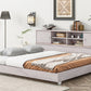 Full Size Daybed Frame with Storage Bookcases White Oak