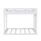 Twin over Full Bunk Bed with Built-in Ladder,White