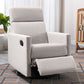 Modern Upholstered Rocker Nursery Chair Plush Seating Glider Swivel Recliner Chair Tan