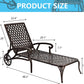 Aluminium Cast lounge chair 2pcs brown