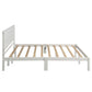 Platform Bed Frame with Headboard, Wood Slat Support, No Box Spring Needed  Queen  White