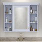 35'' x 28'' Blue Wall Mounted Bathroom Storage Cabinet with Mirror Door, Modern Bathroom Wall Cabinet with Mirror