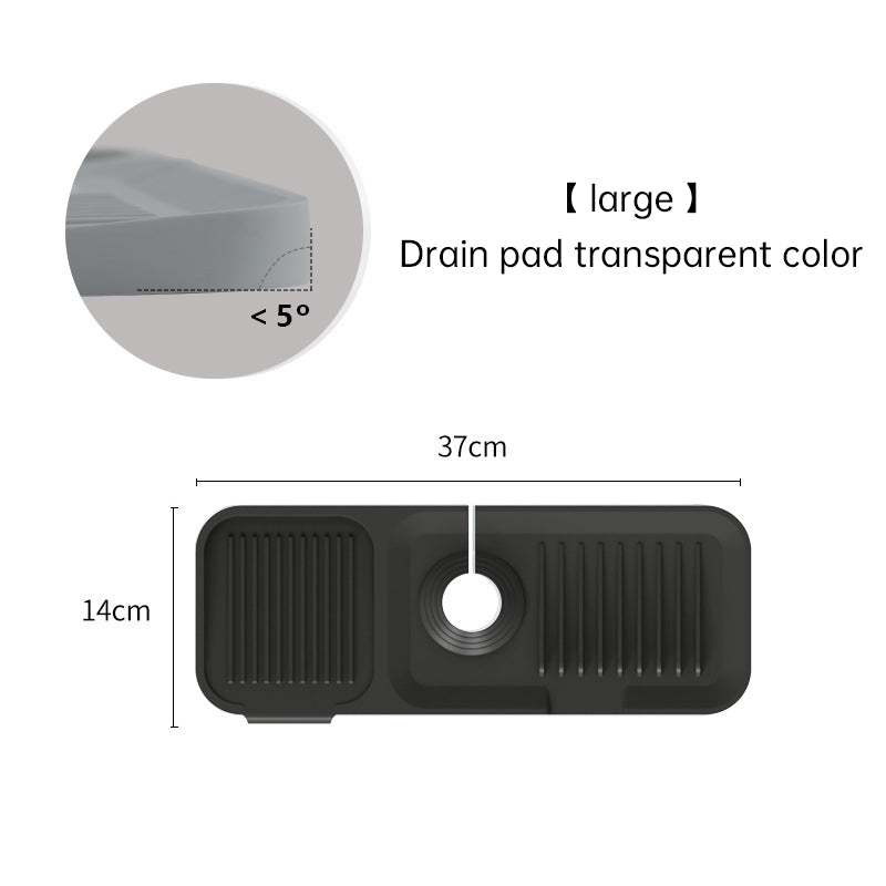 Silicone Drain Pad Faucet Drain Pad Kitchen Countertop Sink Drain Splash Proof Device