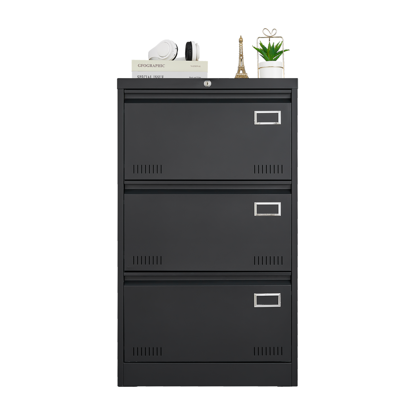 Filing Cabinet Lateral File Cabinet 3 Drawer Blcak Locking Metal File Cabinets Three Drawer