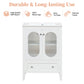 Bathroom Vanity with Sink, Bathroom Vanity Cabinet with One Drawer and Doors, Adjustable Shelf, Solid Wood and MDF, White