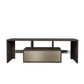 Simple modern TV stand Brown TV bracket with LED Color Changing Lights for Living Room