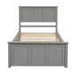 Platform Bed with Twin Size Trundle, Twin Size Frame in Gray Finish