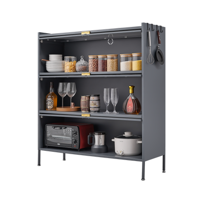 3 Tier Pantry Storage Cabinet Baker Racks for Kitchen with Storage Kitchen Pantry Storage Cabinet Microwave Rack Storage Rack