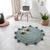 Ins Pure Handmade Style Ball Carpet Woolen Weave Round Floor Mat Bedroom Bedside Bay Window Mat