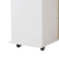 Kitchen Island Cart with 2-Door Cabinet, 3 Drawers, Spice Rack, and Towel Rack, 43.31-Inch Width in White