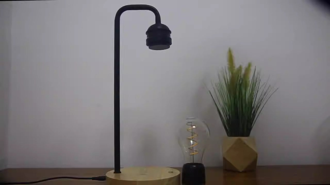 Regalos creativos Lámpara de escritorio LED con levitación magnética de carga inalámbrica Manualidades Lámpara de suspensión creativa