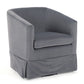 Wide Swivel Chair Gray