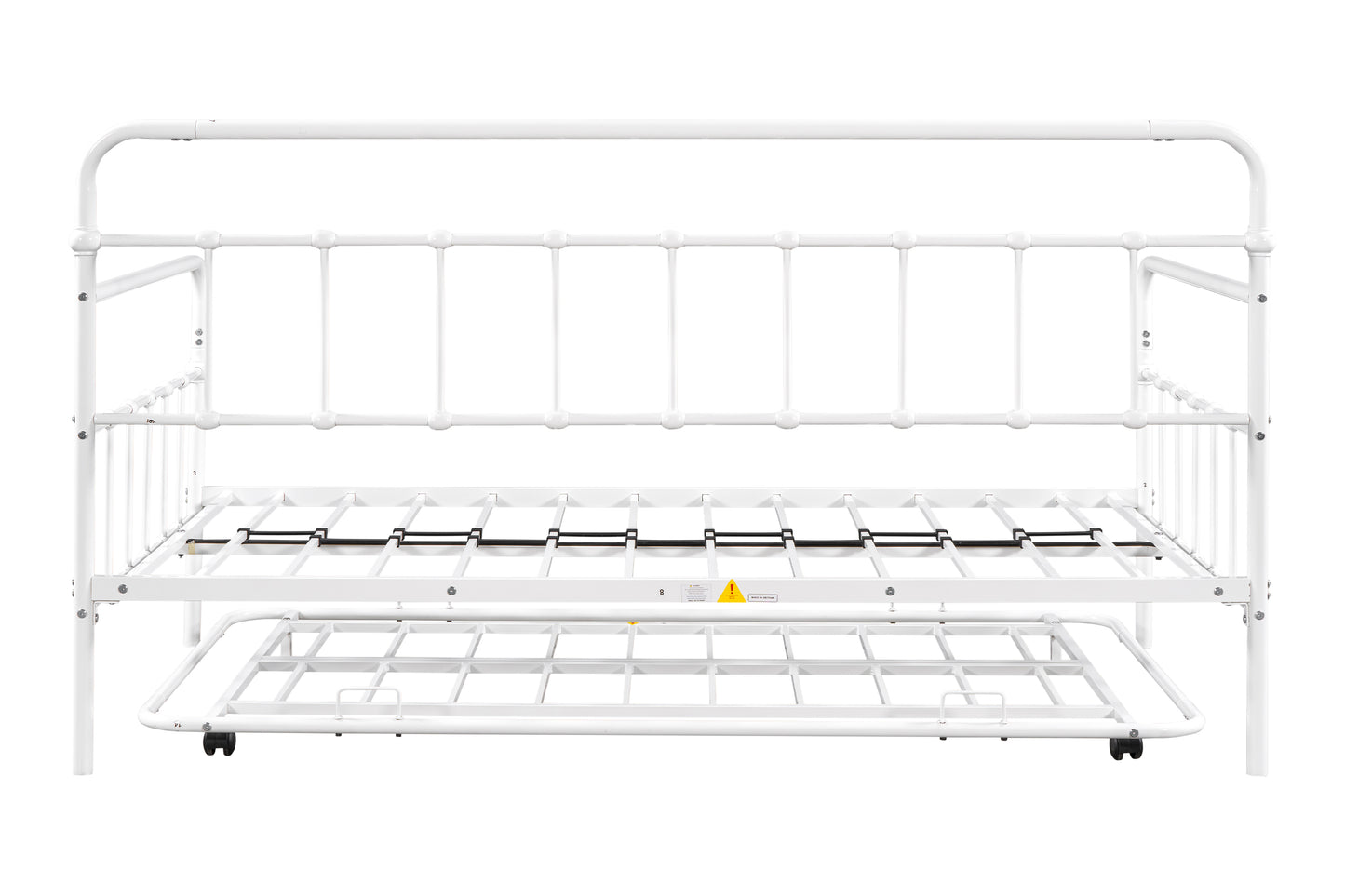 Metal Frame Daybed with trundle（white）