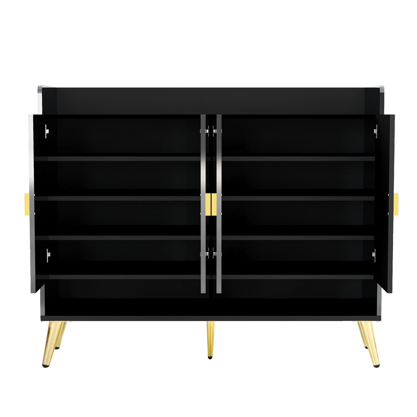 U-Can shoe cabinet with door, 11 layers with adjustable shelves, modern wooden shoe cabinet (PVC surface)