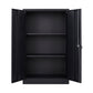 Metal storage cabinet with locked door and adjustable shelf foldable storage cabinet black