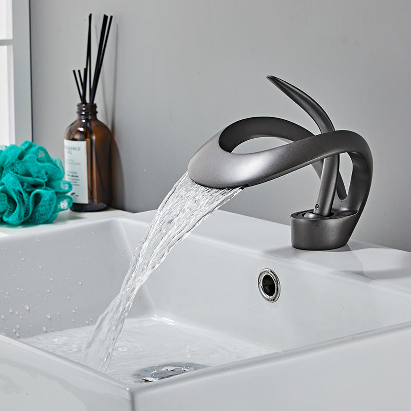 Creative basin waterfall faucet basin faucet basin faucet hot and cold table basin faucet