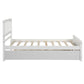 Twin size Platform Bed with Trundle White