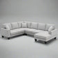 108*85.5" Modern U Shape Sectional Sofa 7 Seat Fabric Sectional Sofa Set