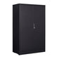 Metal storage cabinet with locked door and adjustable shelf foldable storage cabinet black