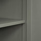 TREXM Side Panel Buffet with 4 Doors, Large Storage Cabinet with Adjustable Shelves and Metal Handles, Antique Gray