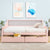 Full Size Daybed with Two Storage Drawers and Support Legs Pink