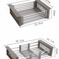 Escurridor de platos telescópico ajustable de acero inoxidable para cocina, sobre el fregadero, organizador de almacenamiento, bandeja para frutas y verduras