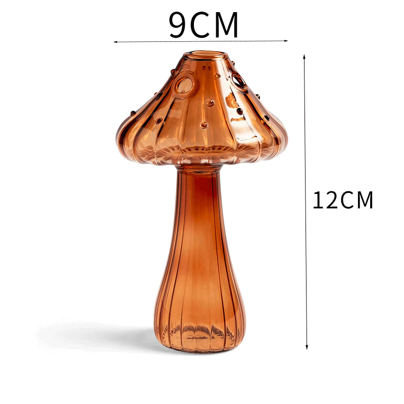 Glass Mushroom Vase Aromatherapy Vase Hydroponic Flower Arrangement Decoration Home Decoration Glass Creative Vase