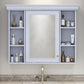 35'' x 28'' Blue Wall Mounted Bathroom Storage Cabinet with Mirror Door, Modern Bathroom Wall Cabinet with Mirror