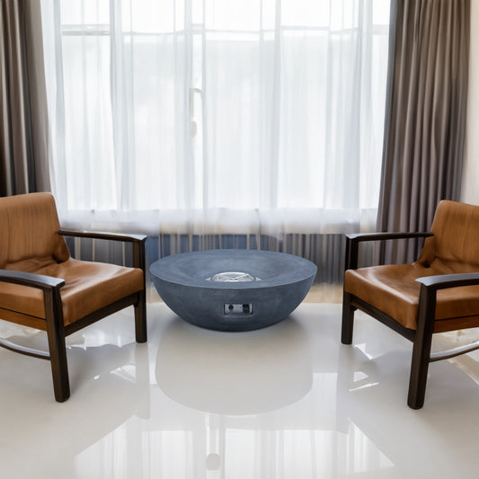 42-Inch Concrete Fire Pit Dark Gray