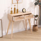 Side table with two real rattan drawers, solid wood table legs can be used in the dining room living room,bedroom