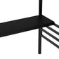 Metal Loft Bed Frame with Desk  No Box Spring Needed Twin Black